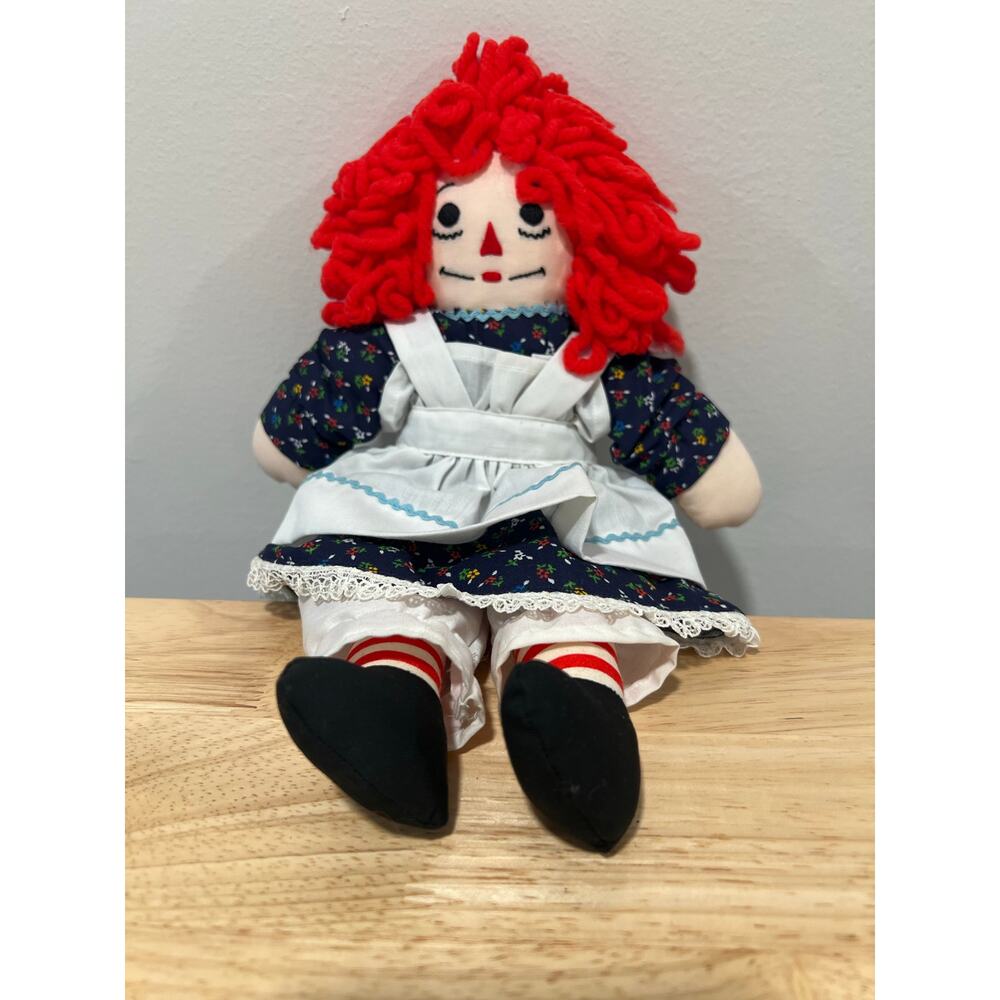 Vintage Handmade Raggedy Ann Doll 12"